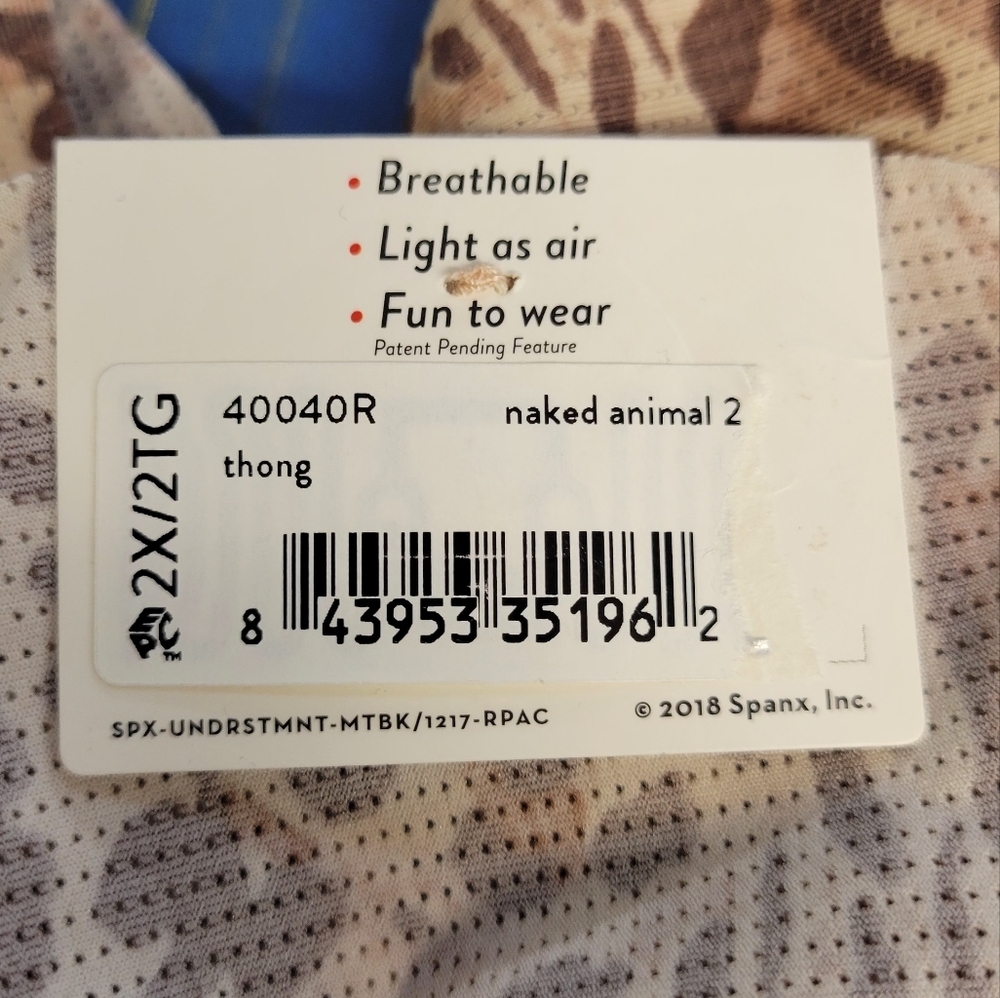 Spanx Under Statements Brown Leopard Print Thong 2X - Picture 5 of 6